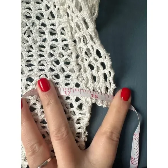 Vintage 80s smart Alec crochet pineapple crop top - Picture 6 of 6